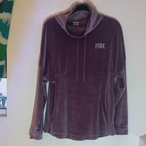 PINK Velour Cowl Neck Sweatshirt